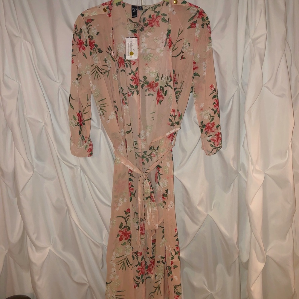 Blush sheer cardigan